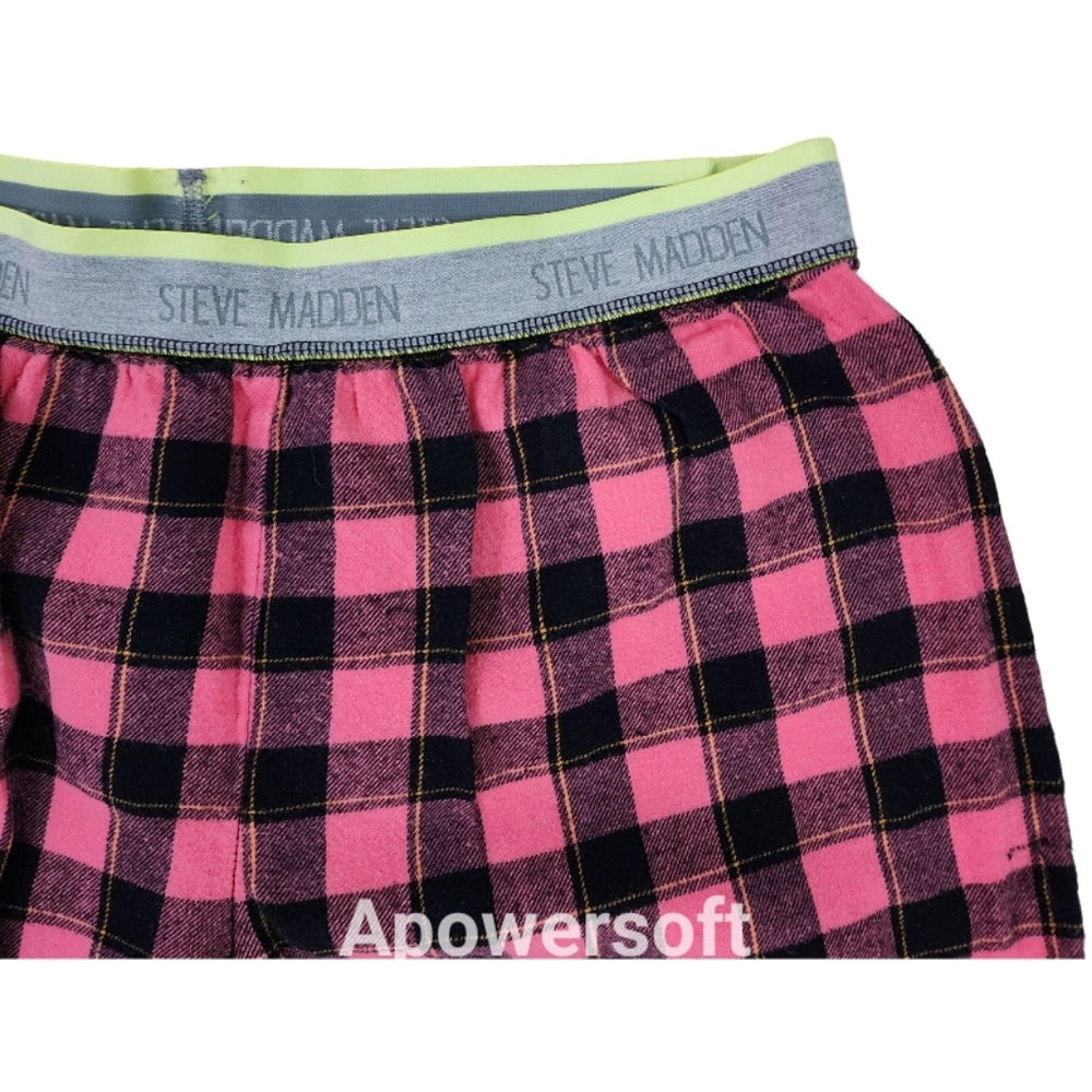 Steve Madden Red & Black Plaid Sleep Pants - Picture 3 of 4